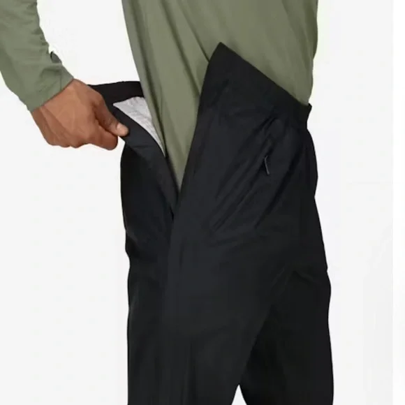 Marmot Men's PreCip Eco Full Zip Black Outerwear Rain Windbreaker Gorpcore Pants - Picture 2 of 14